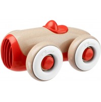 Chicco- Macchinina Eco+ con Ruote Libere, Mini Veicolo in Legno e Plastica Riciclata, Gioco per Bambini da 12 a 36 Mesi, Colore Rosso, Taglia Unica, 00011155000000